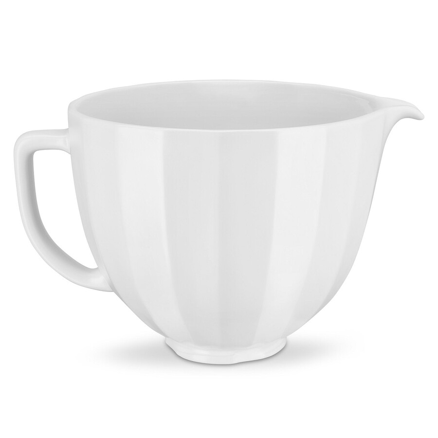 recipiente de cerámica blanco de 47 l para batidora de pedestal con cabezal inclinable ksm2cb5pws