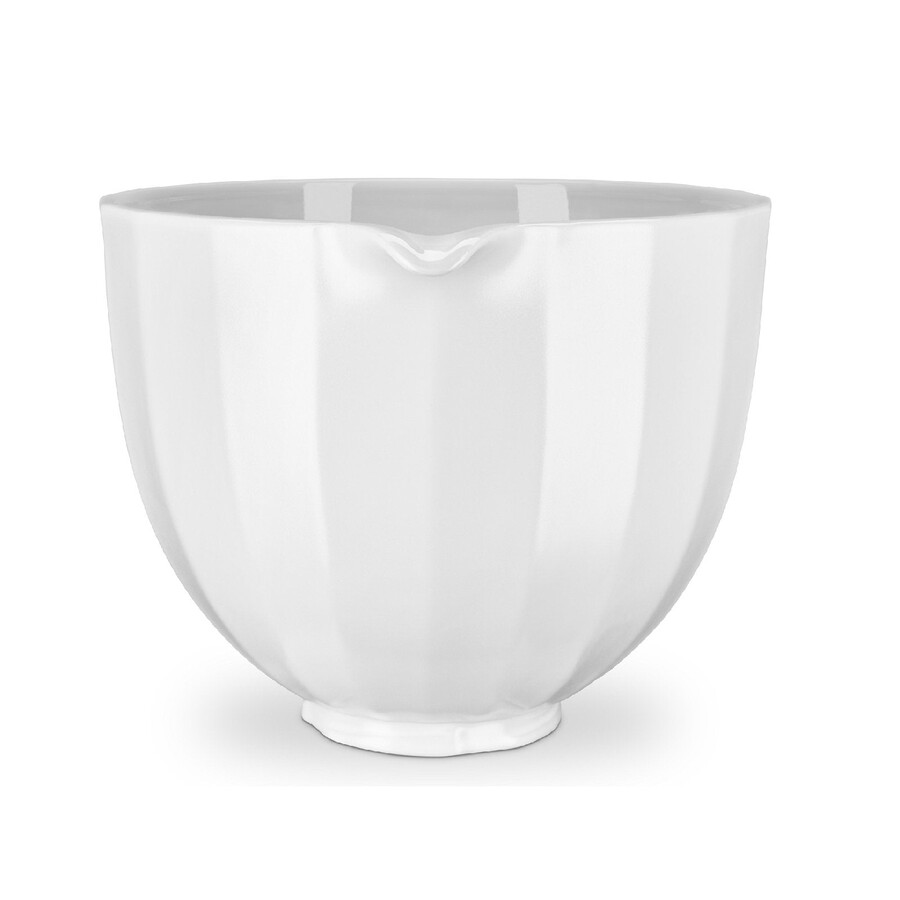 recipiente de cerámica blanco de 47 l para batidora de pedestal con cabezal inclinable ksm2cb5pws