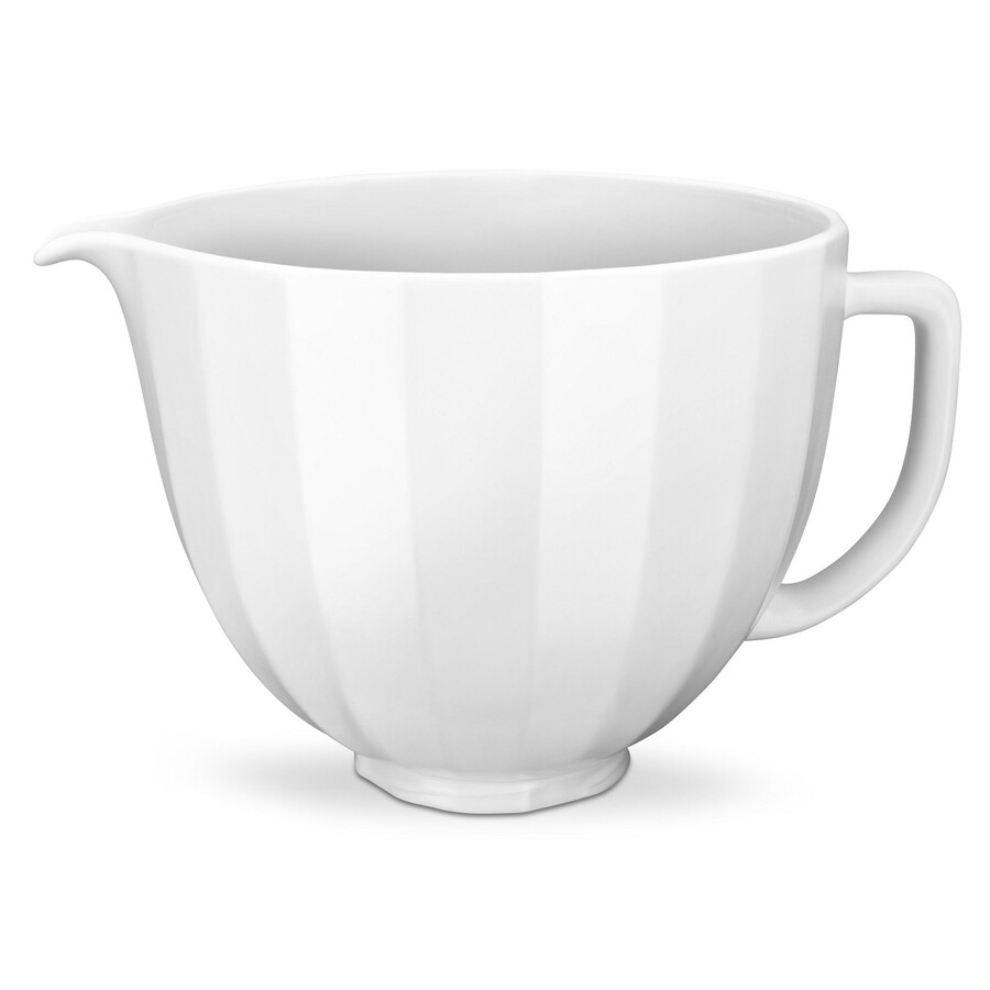 recipiente de cerámica blanco de 47 l para batidora de pedestal con cabezal inclinable ksm2cb5pws