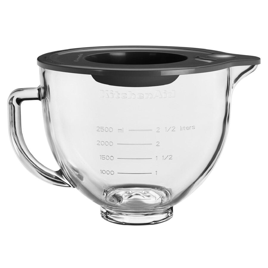 recipiente de vidrio de 47 l para batidora de pedestal con cabezal inclinable ksm5gb