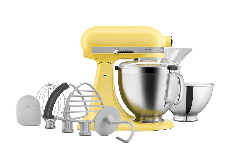 batidora de pie artisan con cabezal inclinable - mantequilla ksm195