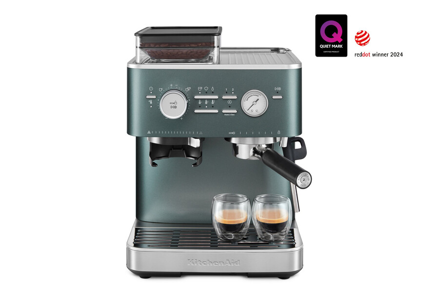 máquina de café expreso semiautomática con molinillo de muelas