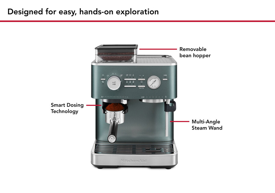 máquina de café expreso semiautomática con molinillo de muelas