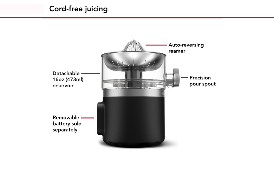 exprimidor de cítricos inalámbrico kitchenaid go sin batería