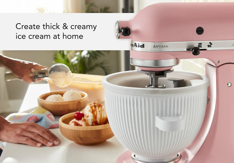 batidora de pie artisan con cabezal inclinable ksm192 paquete de tazón para helado