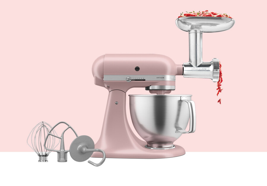 batidora de pedestal artisan con cabezal inclinable ksm192 accesorio de picadora de alimentos de metal b